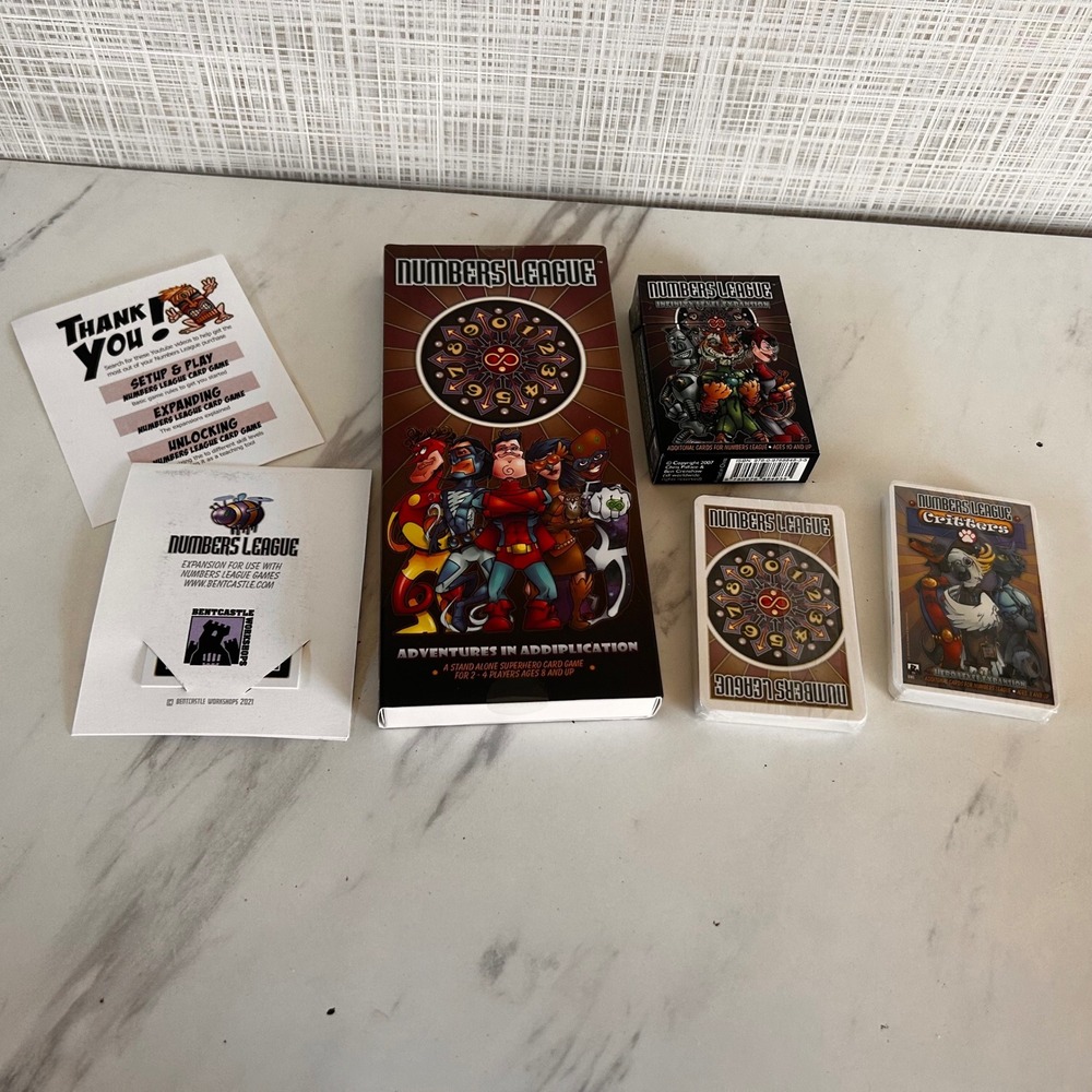 Numbers League Adventures in Addiplication‎ Card Game Math Superhero Ages 8+